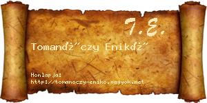 Tomanóczy Enikő névjegykártya