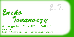 eniko tomanoczy business card